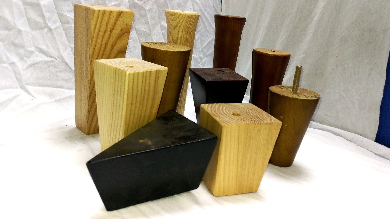 Antique Solid Wood Round Sofa Parts Turned Wood Sofa Leg Classical