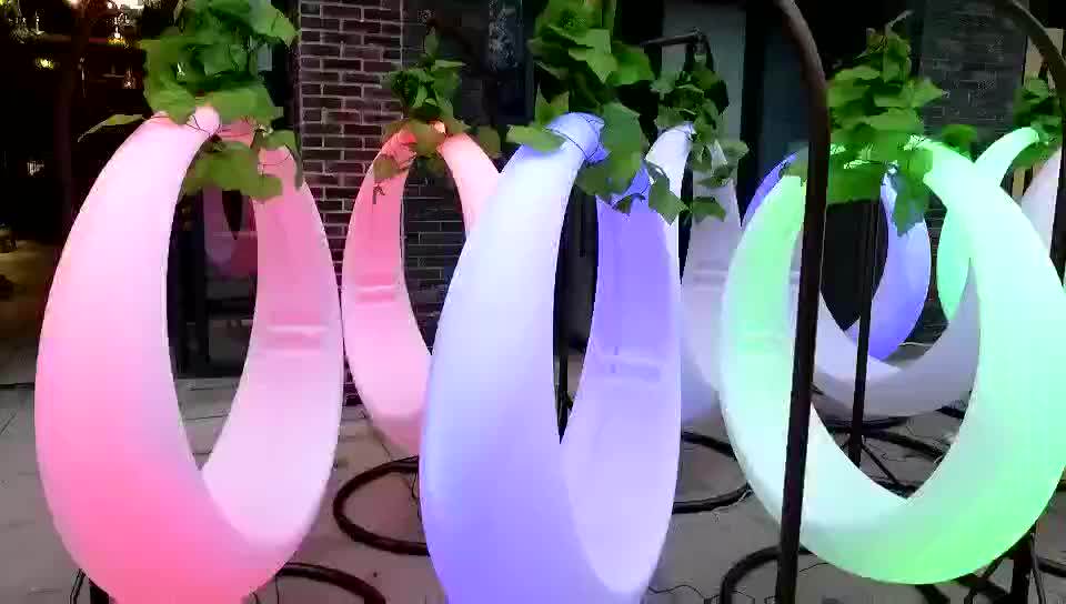 Huajun Plastic Outdoor Garden Led Patio Swings 16 Color Change Rgb Led