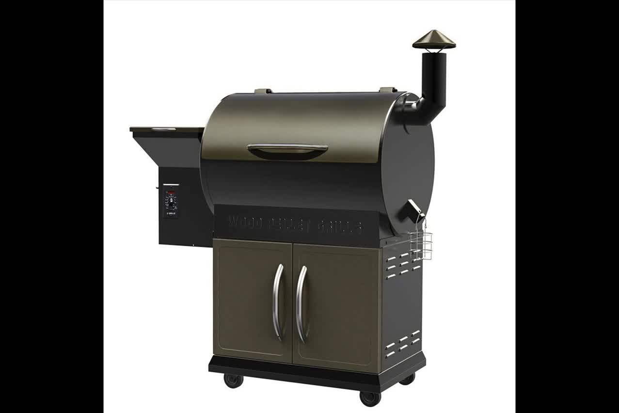 Barrel Charcoal Smoker Wood Pellet Bbq Grill With Trolley Buy Wood