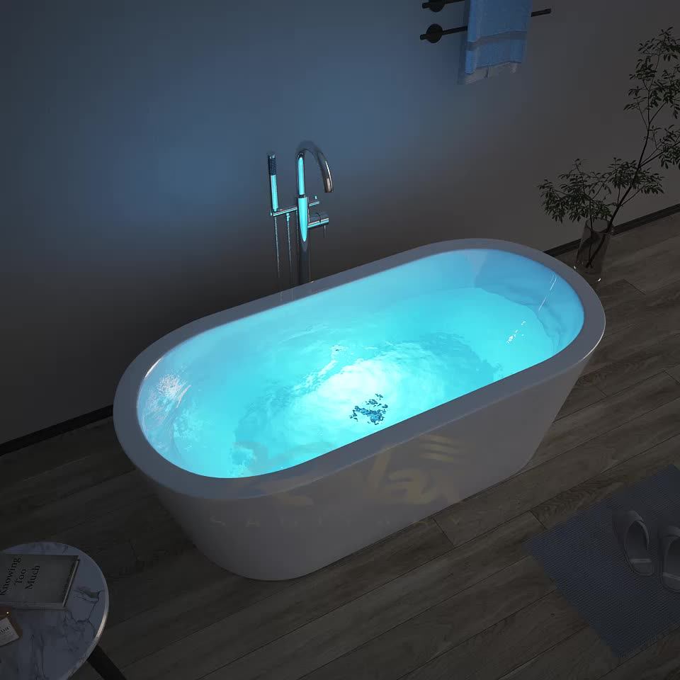 Acrylic Spa Bathtub Freestanding Standing Bath Tub Whirlpool Water Jet