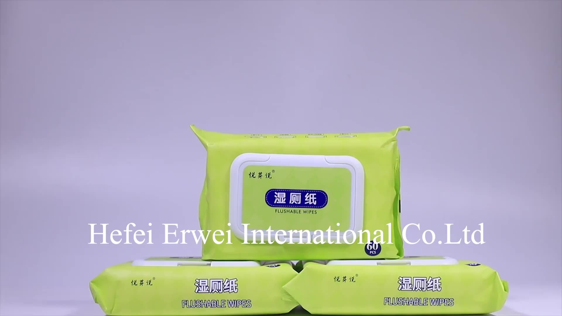 Custom Disposable Natural Toilet Wipes Soft Spunlace Nonwoven Cleansing