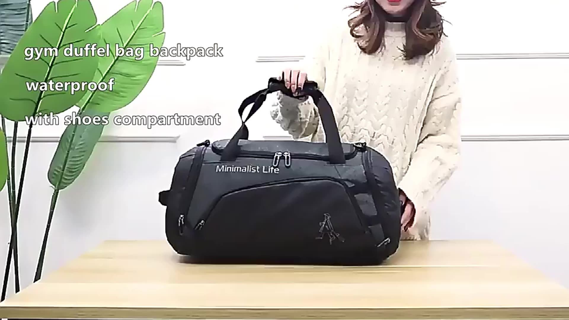 Custom Logo Large Capacity Waterproof Gym Bags Multifunction Sport