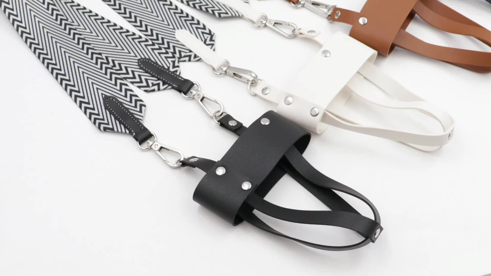 Leather Coffee Cup Holder With Handle Pu Leather Heat Resistant