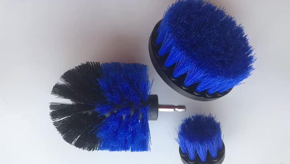 Industrial Electric Wheel Round Rotating Nylon Bristle Power Set Drill