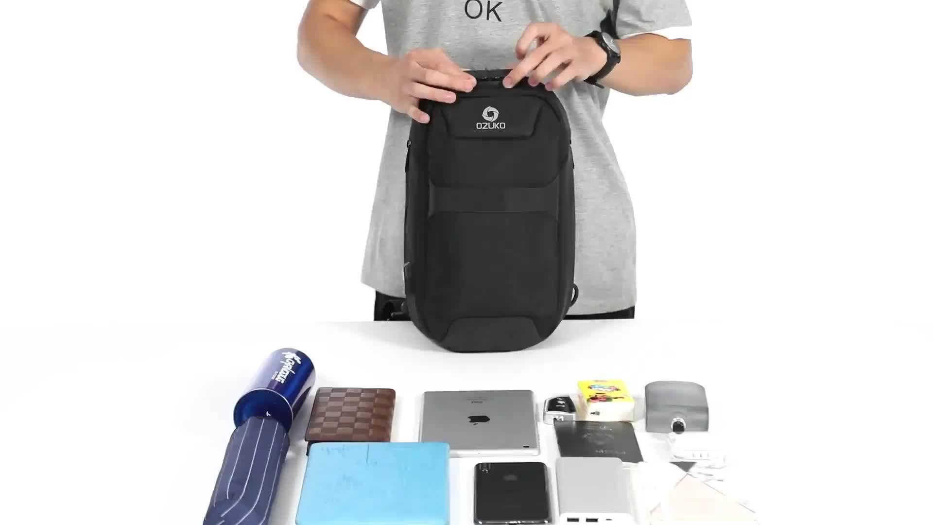 Ozuko 9270 Sling Crossbody Bag Antitheft Chest Shoulder Backpack For