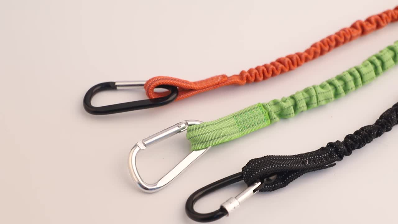 Tool Leash Coiled Retractable Bungee Cord Tool Safety Lanyard With
