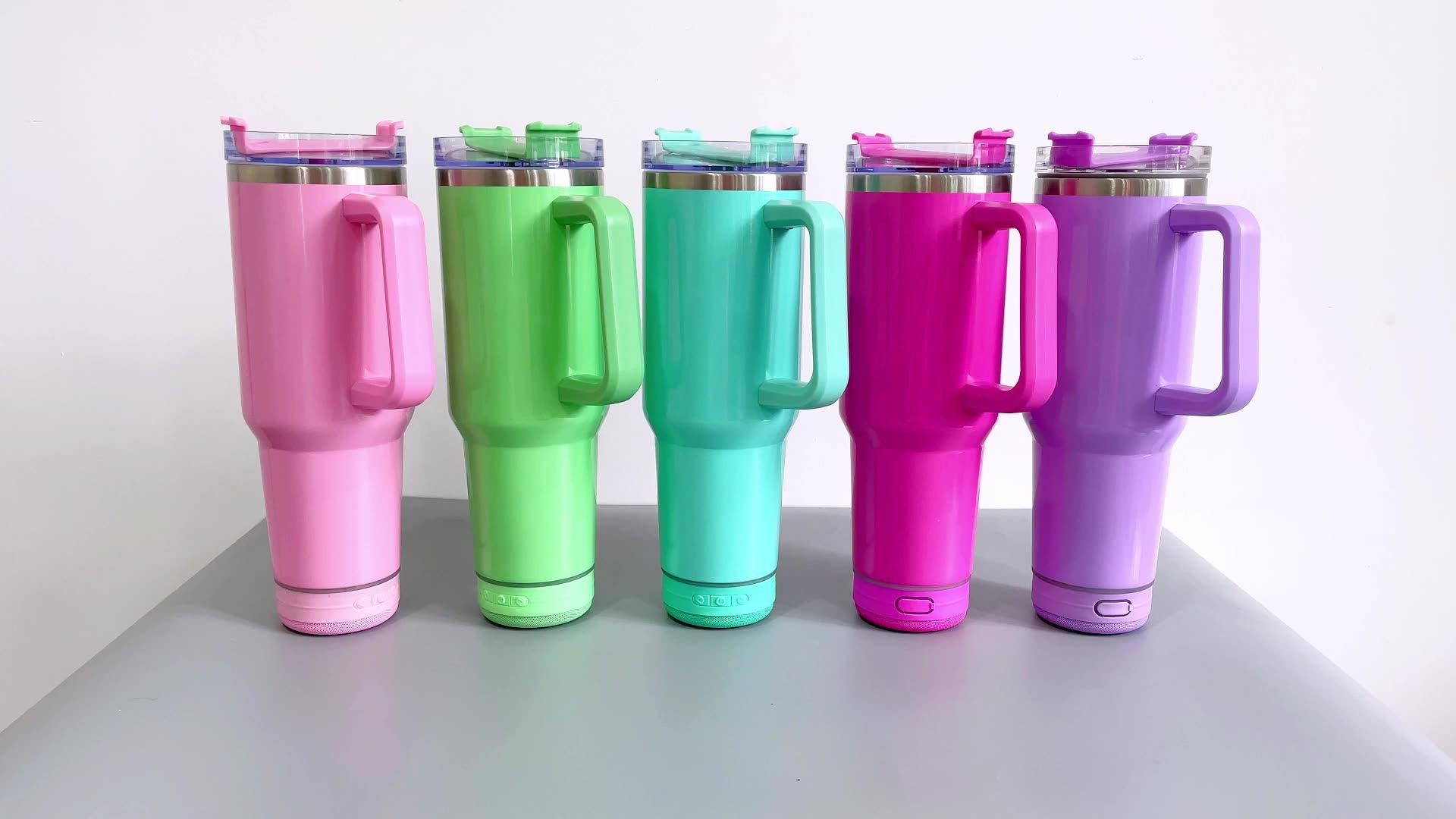 Travel Coffee Mugs Cups 40oz Sublimation Speaker Travel Mug Music