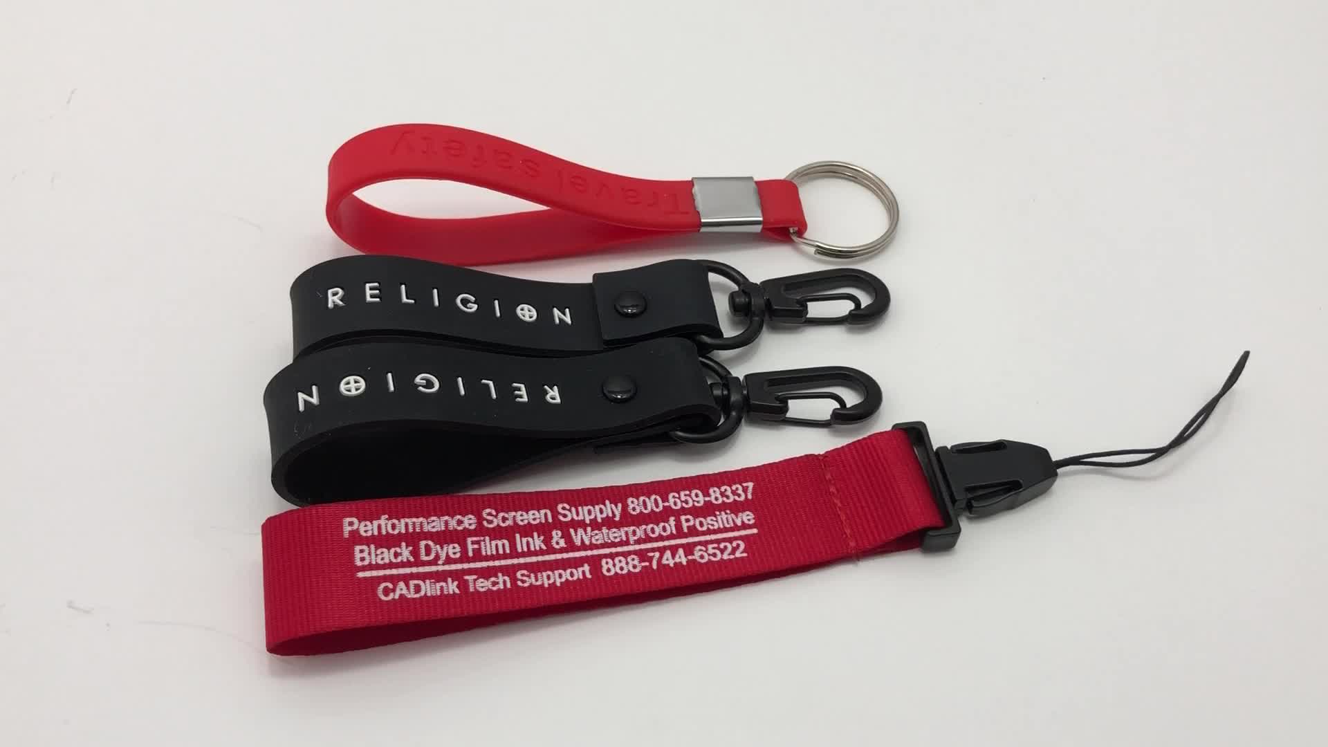 Superior Quality Phone Small Wire Rope Short Rubber Lanyard Silicone