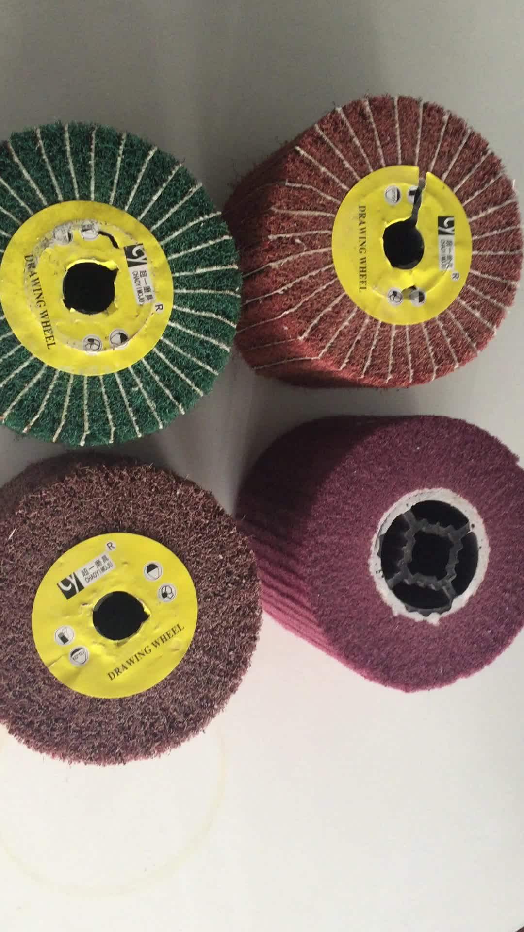 Nonwoven Abrasive Flap Wire Drawing Polishing Burnishing Wheel Buy