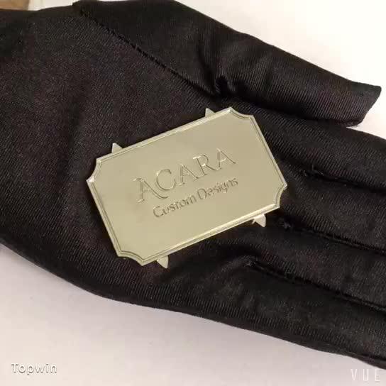 China Supplier Custom Handbag Name Tag Wallet Metal Logo Plate For