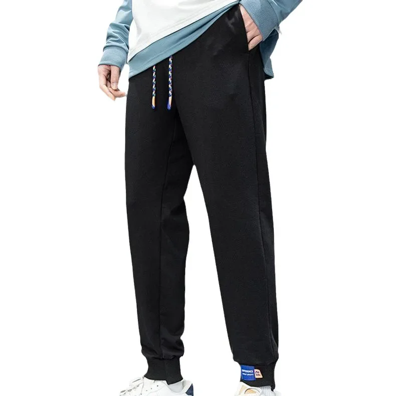 Men's Loose Plus Size Student Ankle Pants Winter Spring New Warm Casual Sweatpants Thick Sports Long Pants Youth