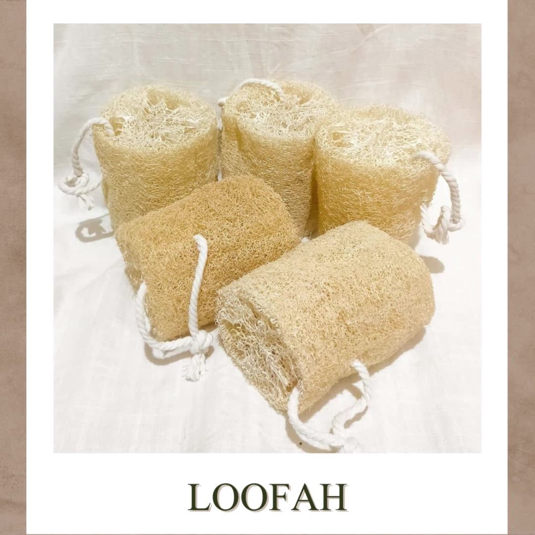 Eco Friendly Natural Biodegradable Loofah Exfoliating Soap Bag