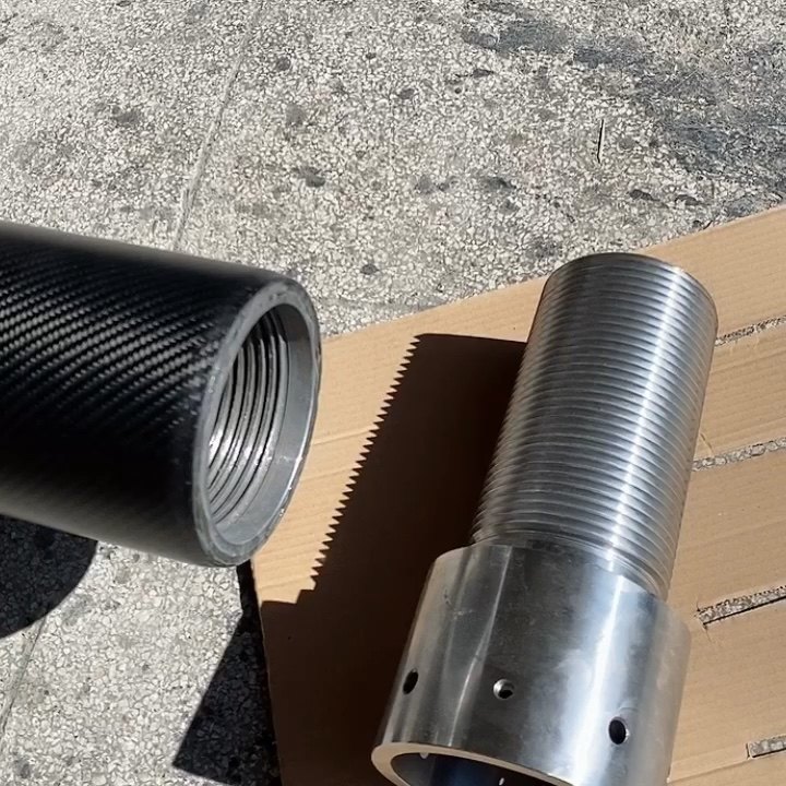 Large Diameter Carbon Fiber Tube With Aluminum Alloy For Machine Shaft