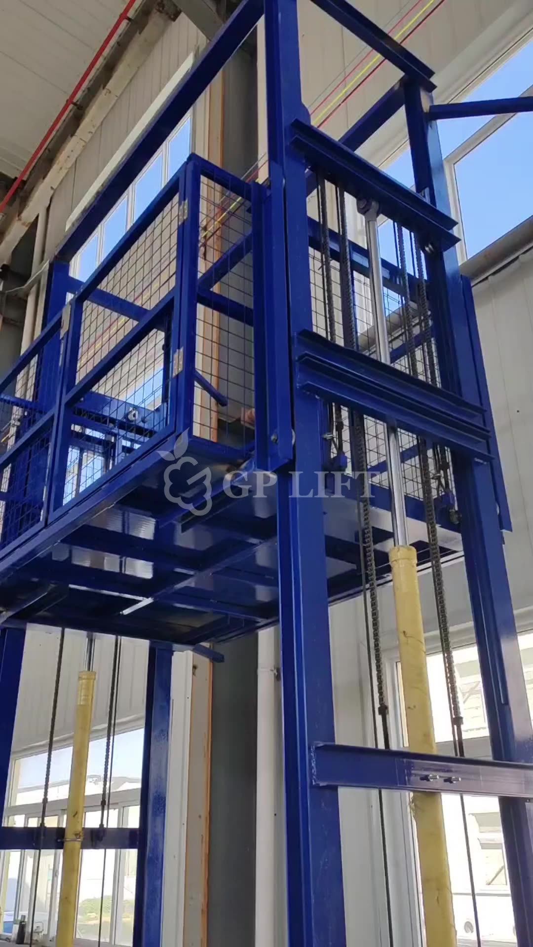Guide Rail Vertical Lift Industrial Material Freight Lift Freight