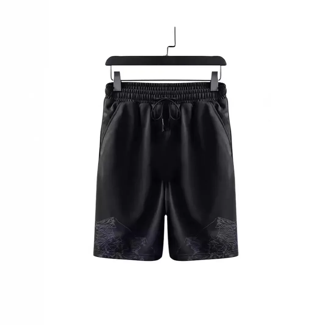 Casual Shorts Men's Summer Thin Sport Mid-Length Pants Loose Fat Man Plus Size Ice Silk Five-Quarter Men's Pants 