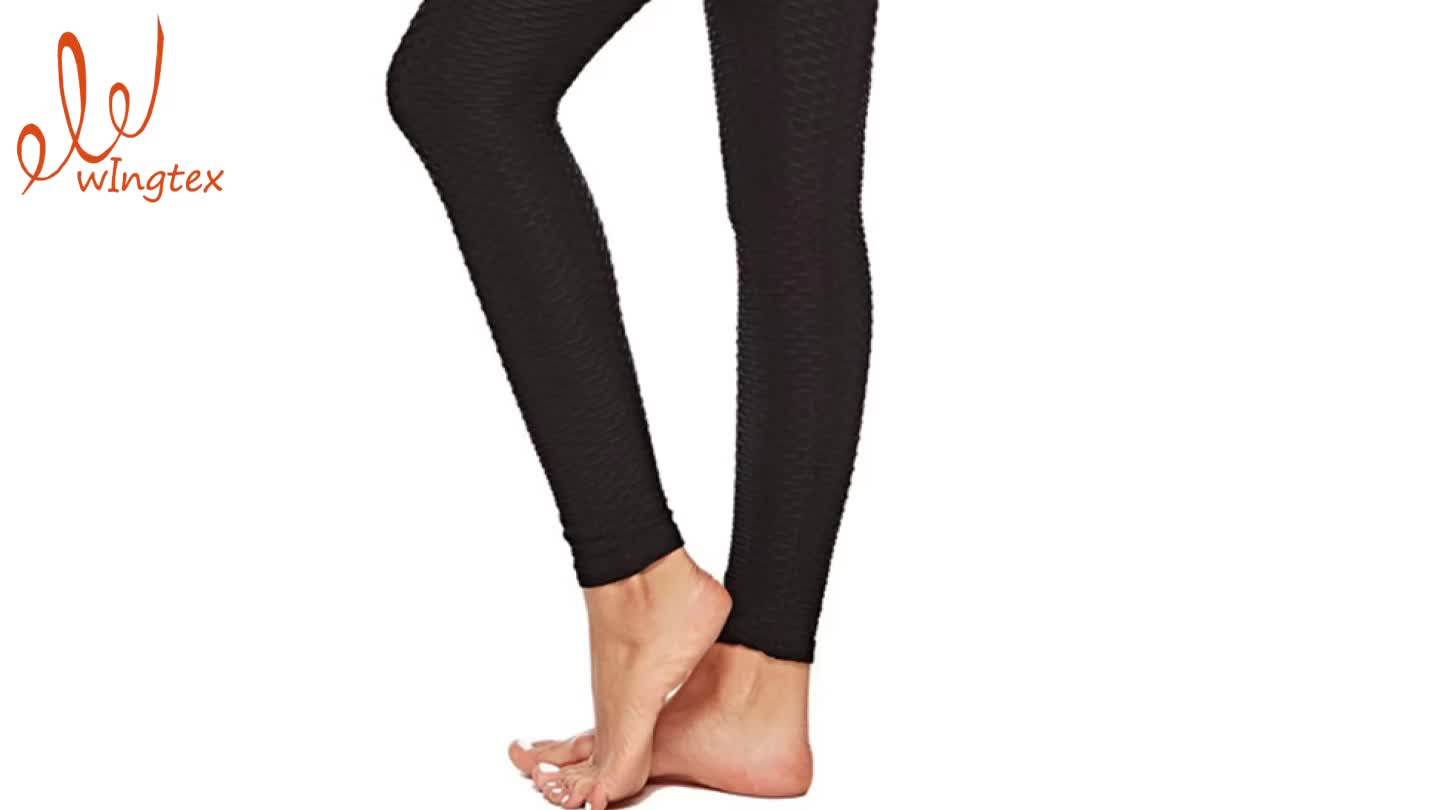 Oem Wholesale Brazilian Women's Yoga Pants High Waist Wrinkle Leggings