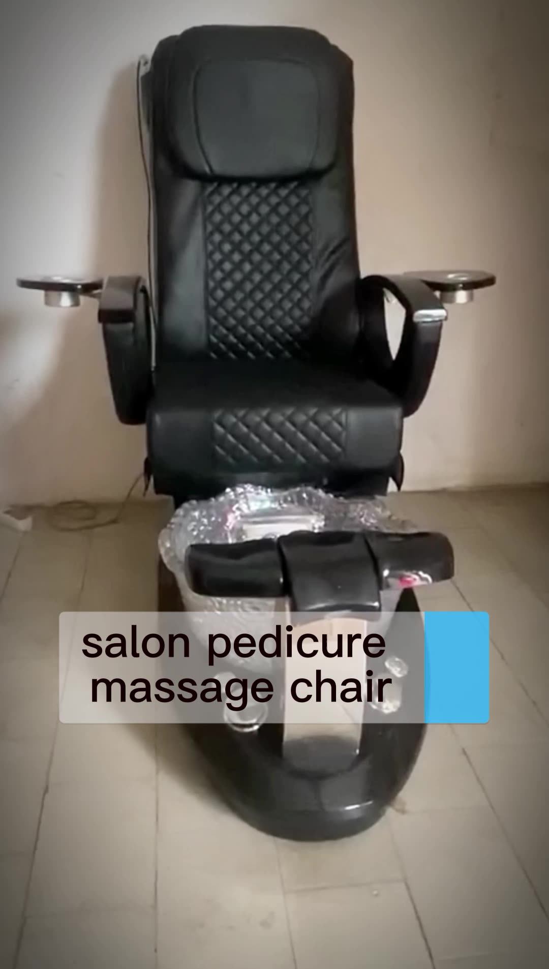 Luxury Shiatsu Salon Pedicure Chair With Remote Control Upholstery And