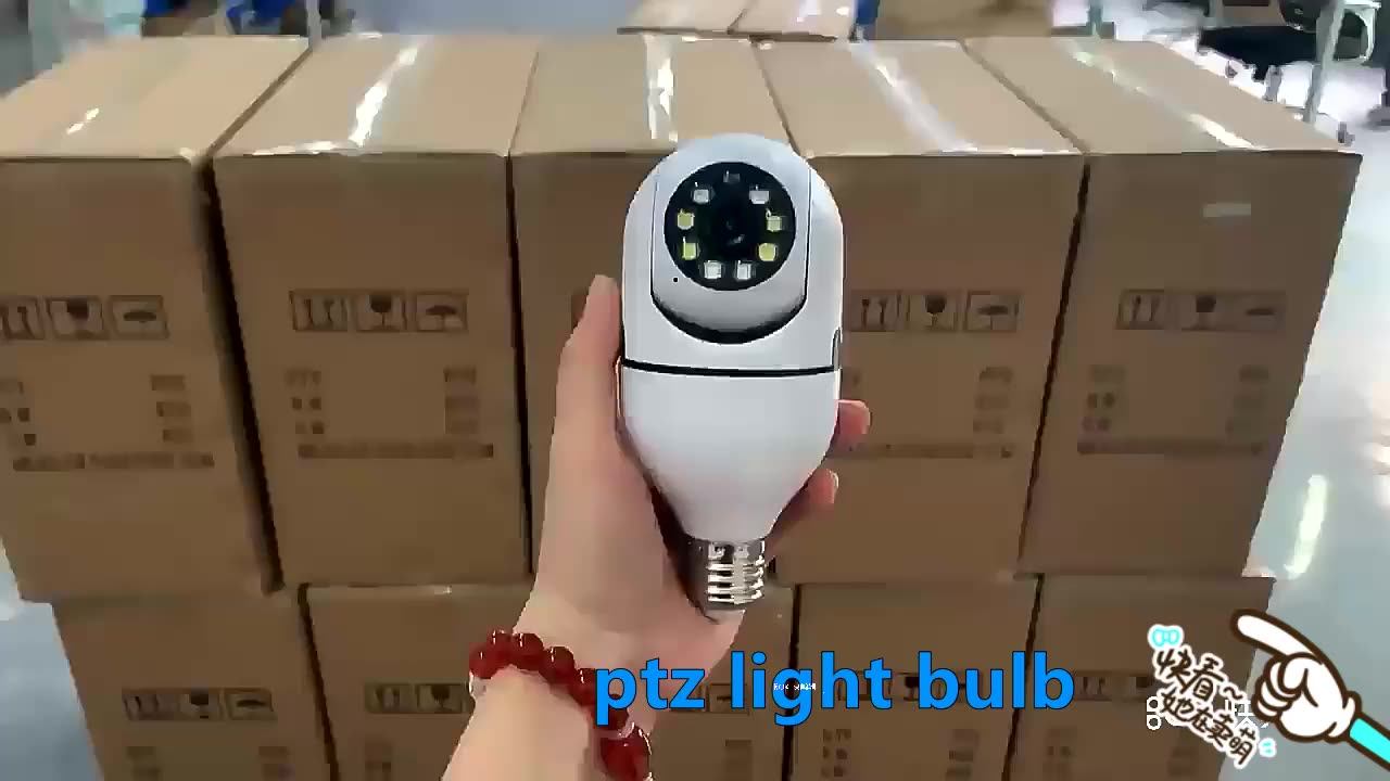 V380pro Icsee Ceiling Mount Ac Power Bulb Light Camera 360 Degrees Wifi