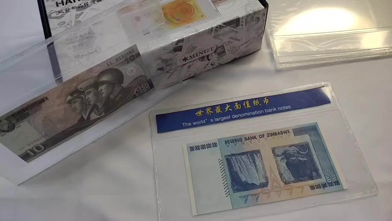 New Banknote sleeve bill/ banknote hard holder / currency