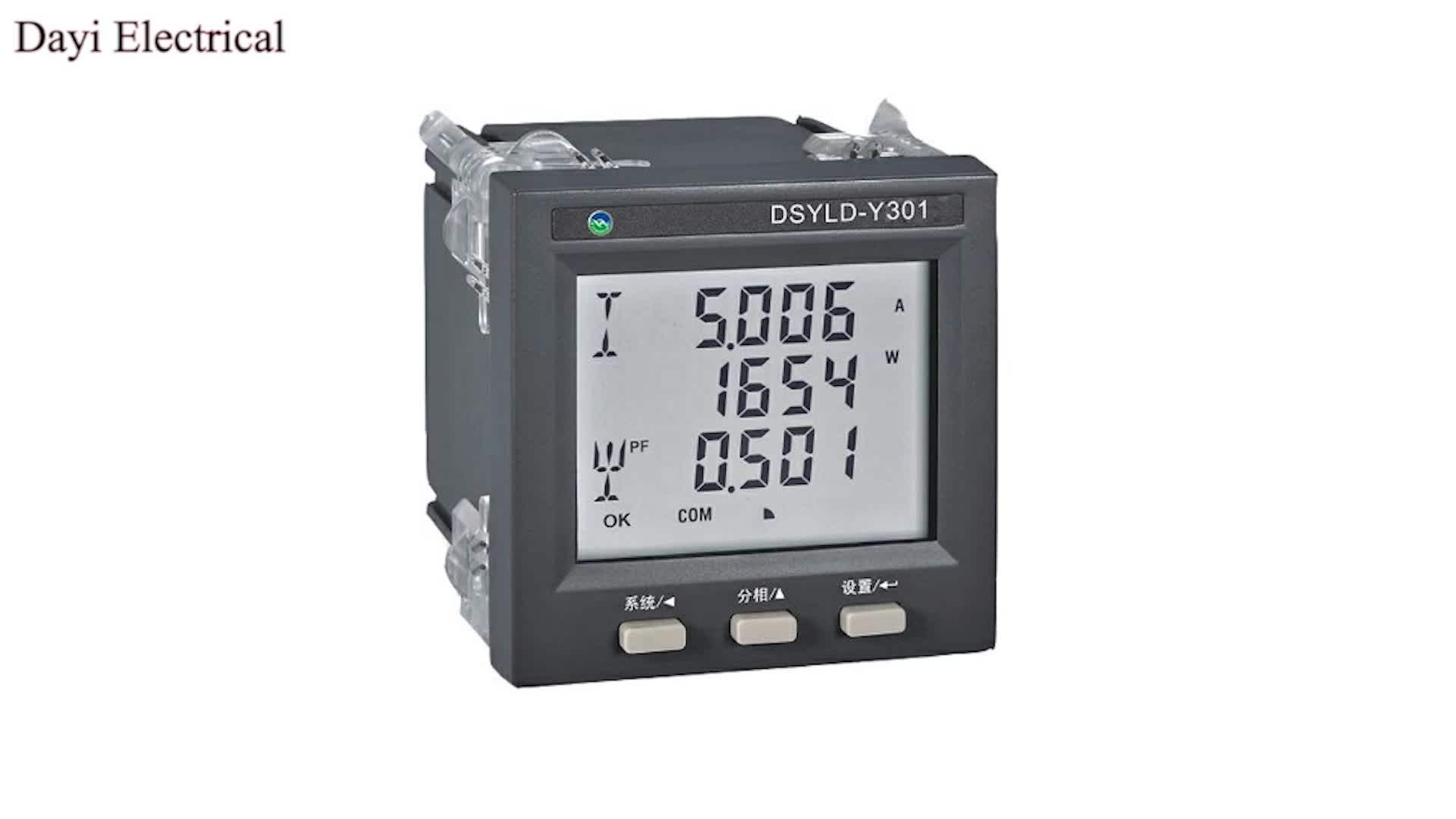 Disen Multifunctional Power Meter Three Phase Ampere Meter Digital