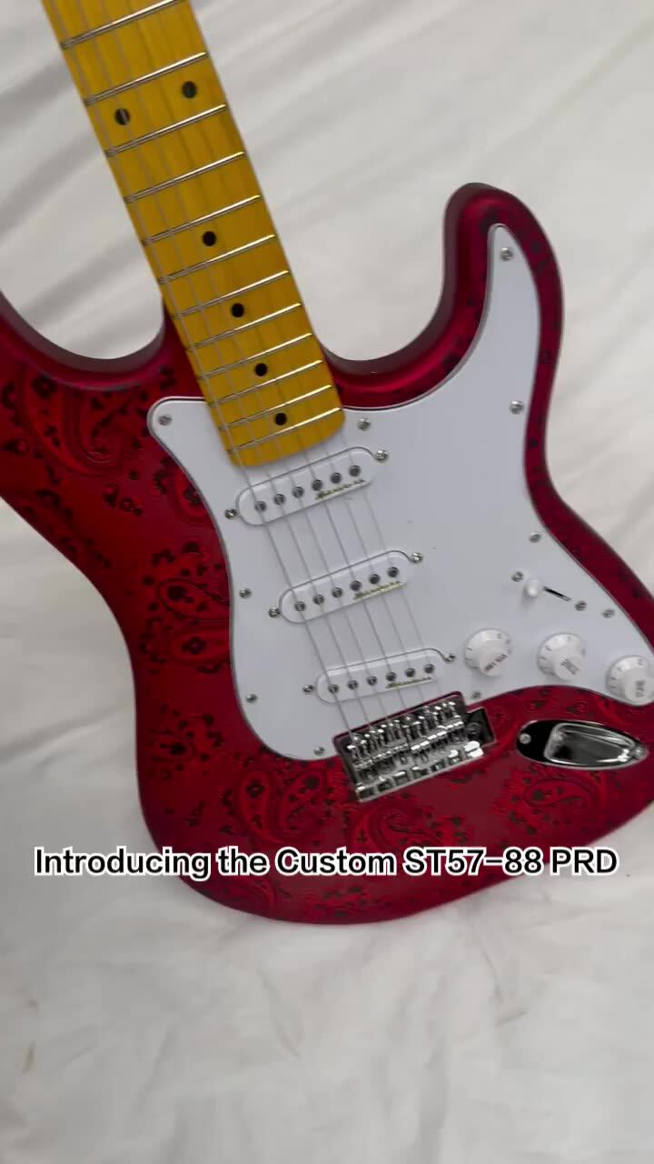 Custom ST57-88 PRD Pink Paisley Red 2000s Style Electric Guitar