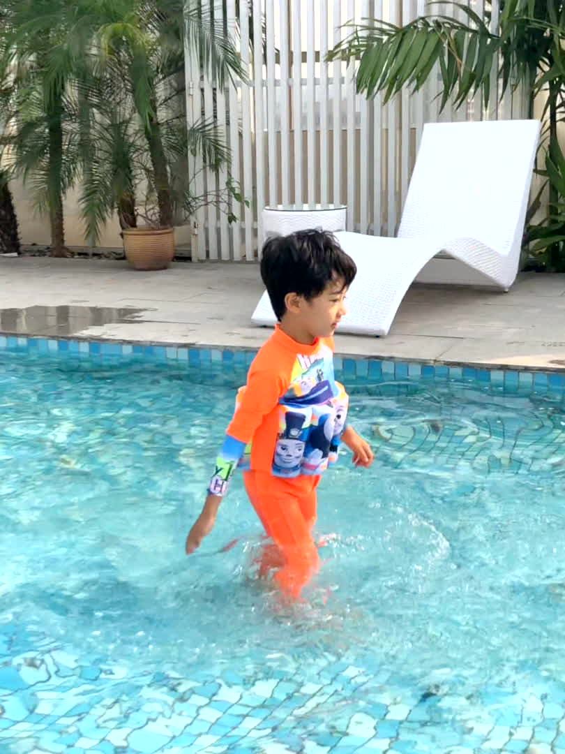 Floating Buoyancy Baby Boys Swimsuits Detachable Swimwear Swimming