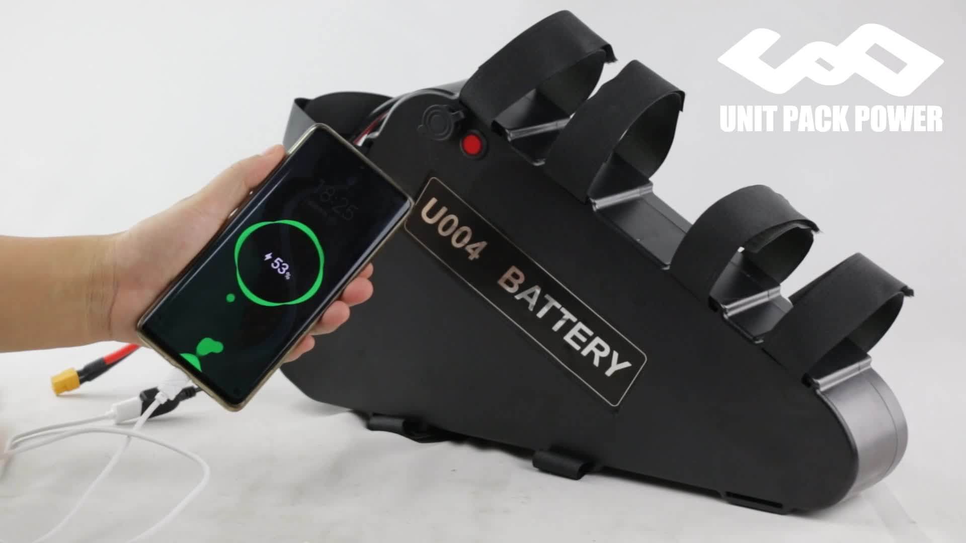 High Capacity Hard Case 52v 20ah 14s8p Ebike Triangle 18650 Li Ion