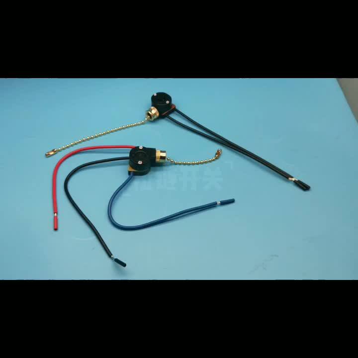 3a/250v 6a/125v Electrical Zipper Pull Chain Cord Switch Widely Using