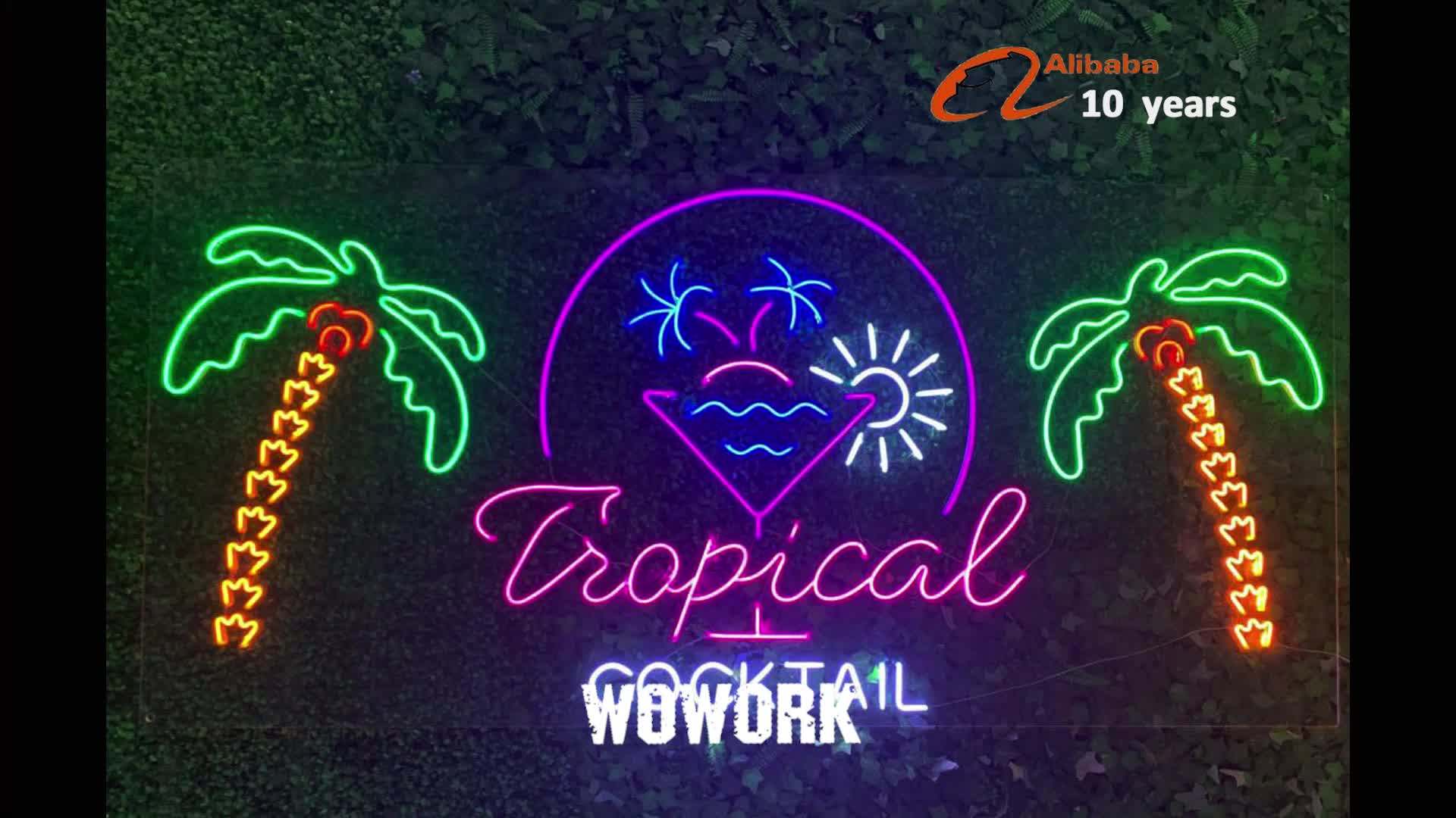 Plexiglass Sheet Backing Rgb Flexible Light Up Led Neon Signage