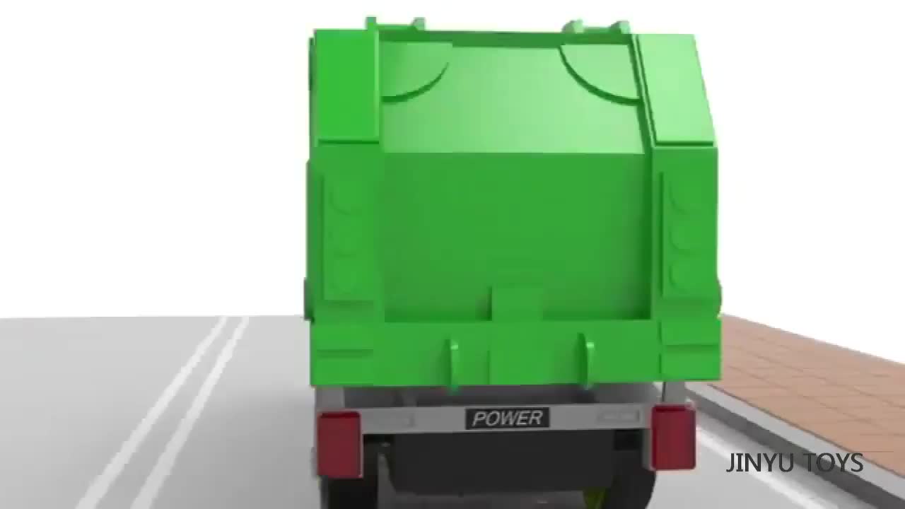 Remote Control Recycle Garbage Truck Vehicle Learning Education Toys 116 With Light Six Wheel