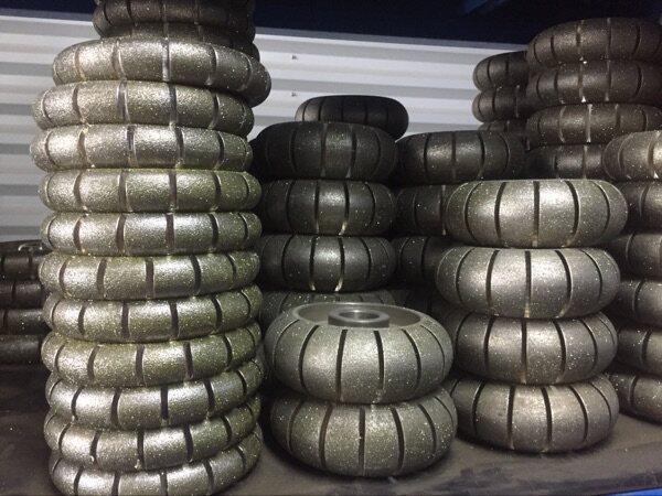 Diameter 140mm inner diameter 30mm diamond electroplating wheel edging machine wheel Roman slot electroplating wheel