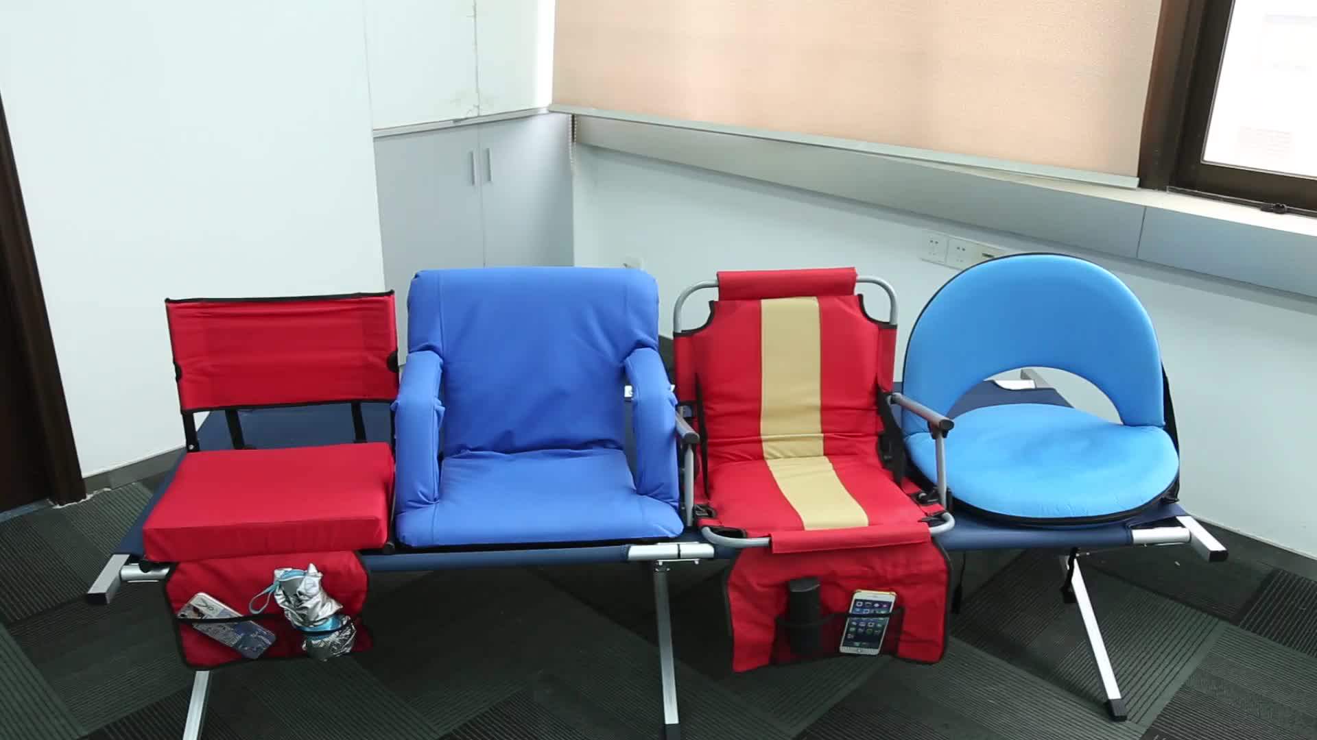 Foldable Portable Adjustable Back Legless Nursing School Padded Stadium