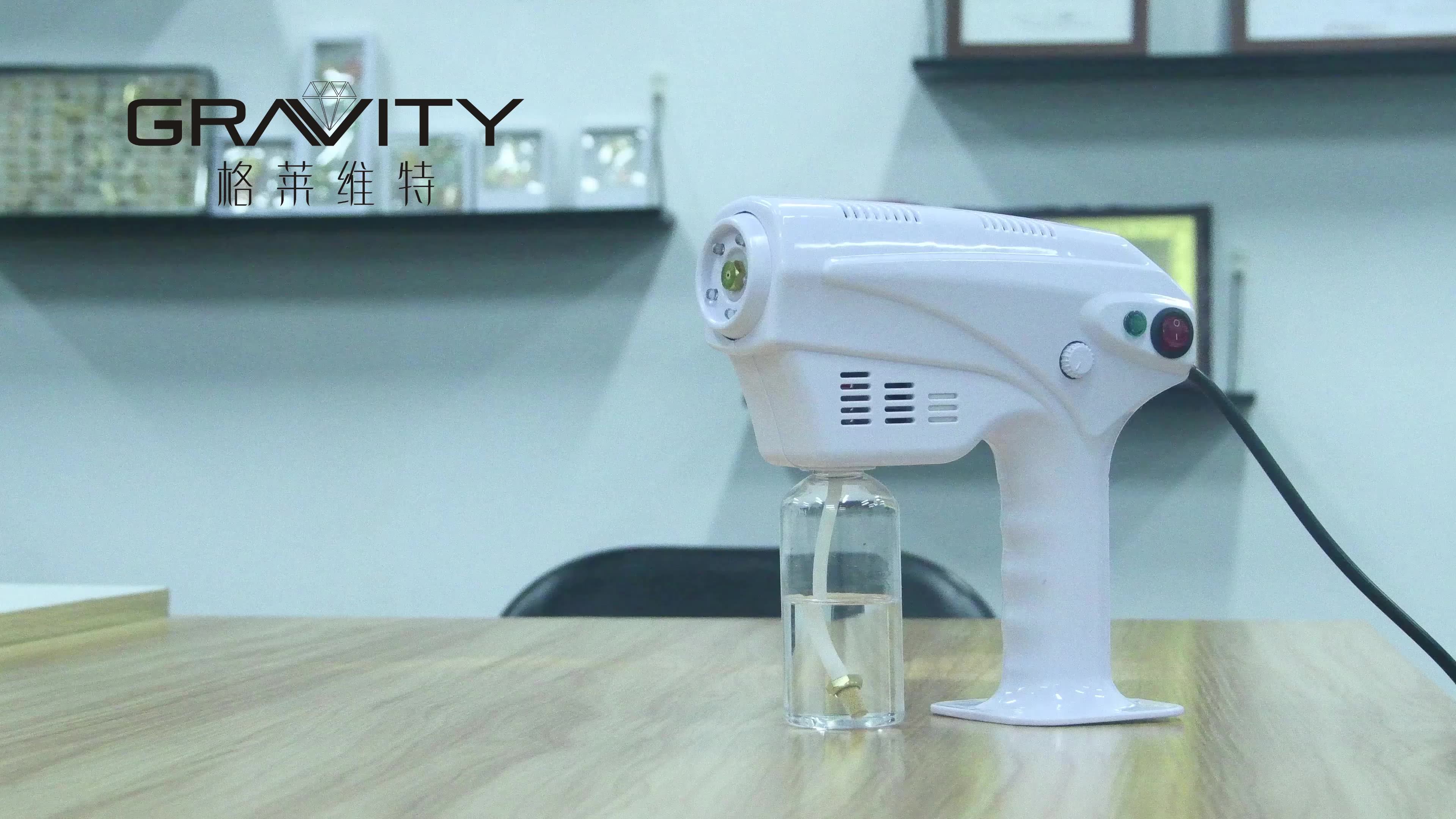 Portable Nano Sterilizer Steam Gun Blue Ray Hair Nano Spray Guns For