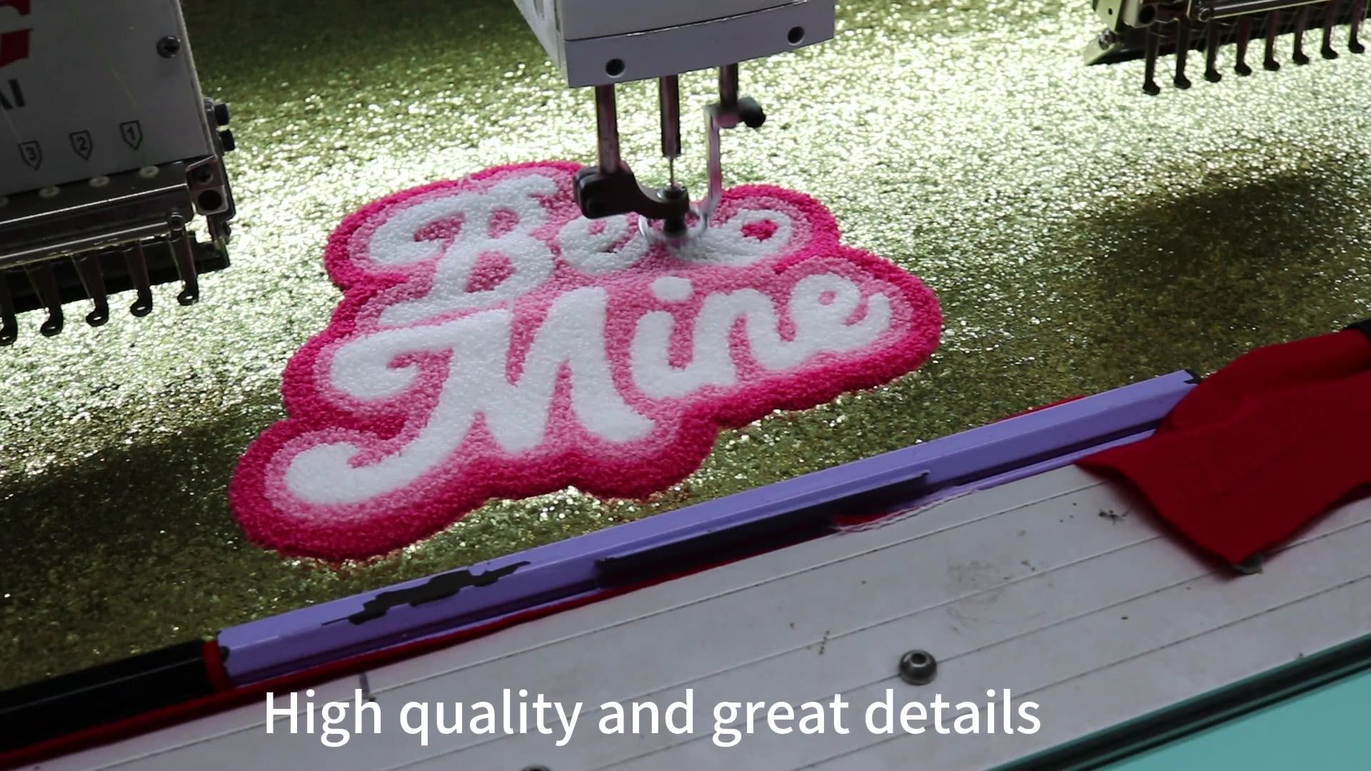 Wholesale Christmas Chenille Patches Large Red Iron-On Santa Baby