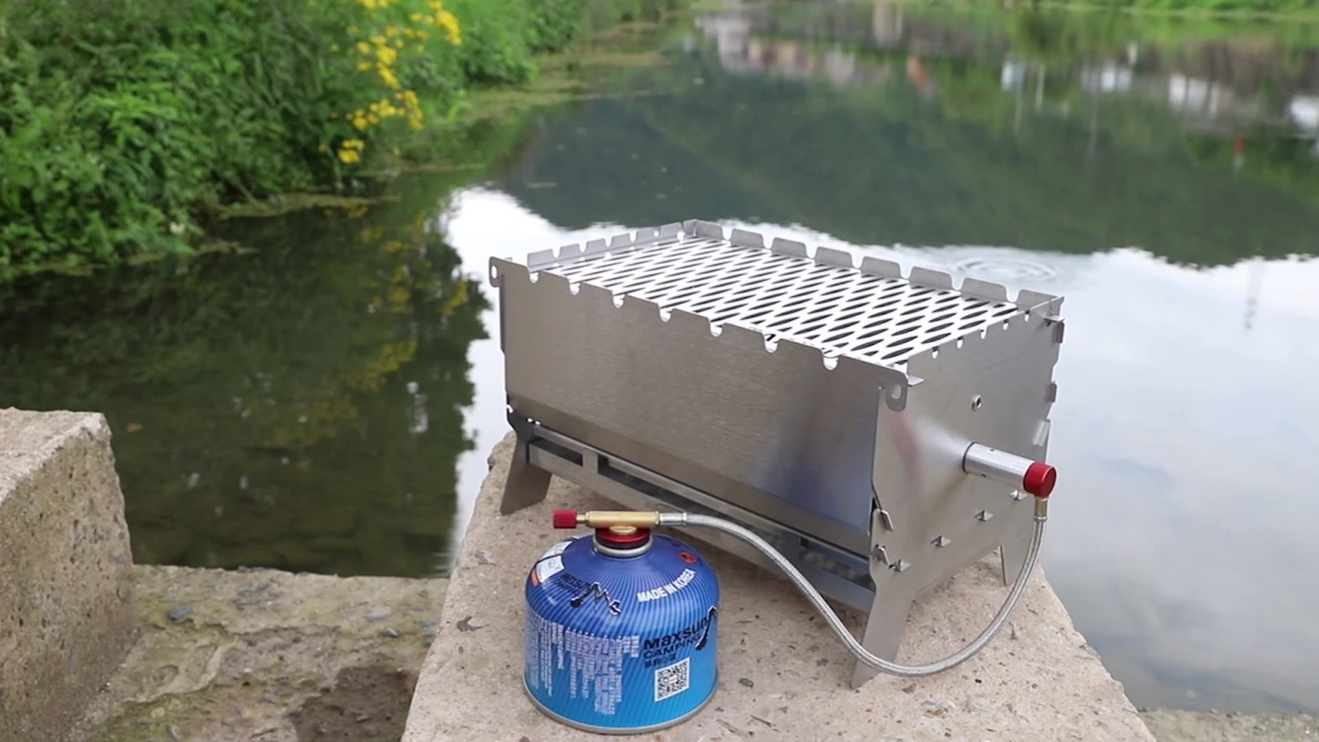 Sanhuan Mini Stainless Steel Portable Barbeque Outdoor Grill Gas