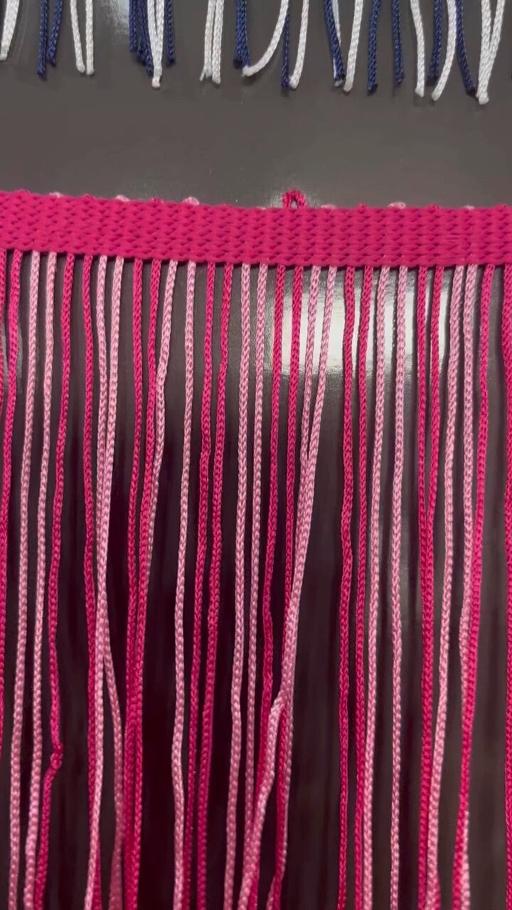 20cm Polyester Elegant Design Silk Fringe Trimming Two Way Color Tassel