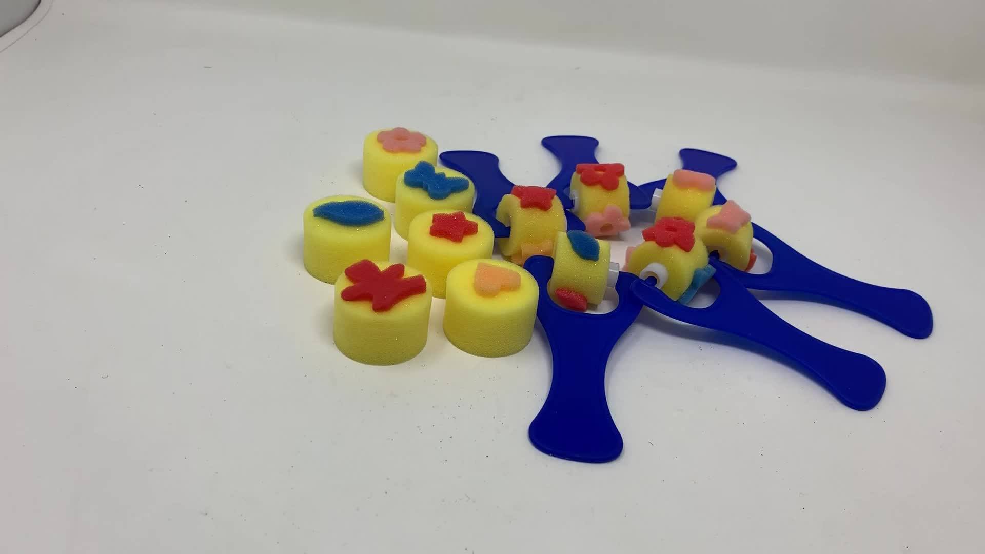 Children Art Craft Flower Design Drawing Foam Stamp Kids Craft Sponge