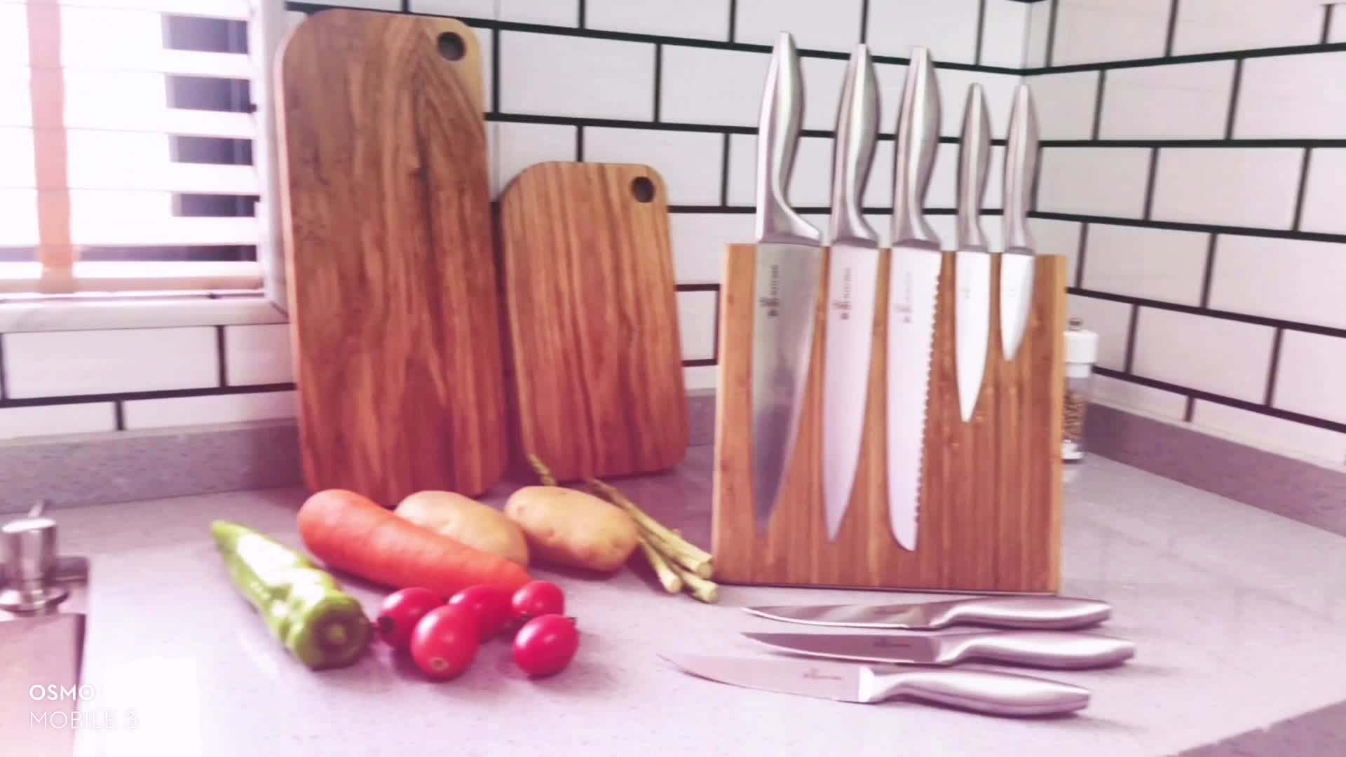 Bh10 Stainless Steel 14pcs Hollow Handle Kitchen Knife Set From Hatchen