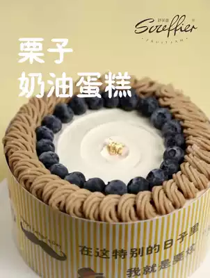 French chestnut baking material chestnut puree cake with chestnut stuffing chestnut paste cake