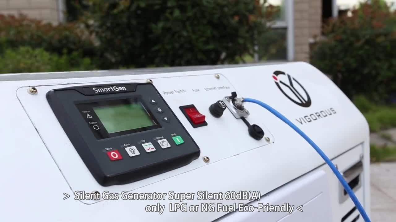 No Noise Single Phase Small Natural Gas Generator 5kw Lpg Ultrasilent
