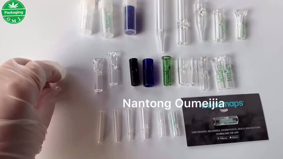 Clear Custom Glass Filter Tips Round Preroll Filter With Logo For Blunt