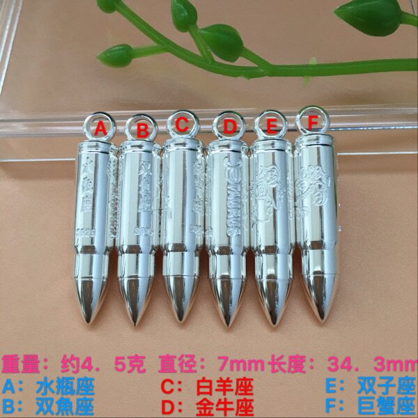 Manufacturer direct sales S925 silver fashion 12 Constellation Subwarhead Pendant