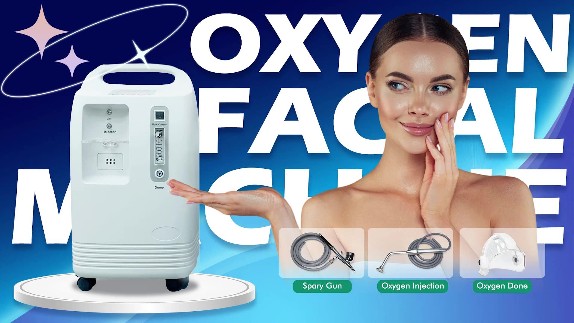 7 Colors Led Dome Jet Peel Oxygen Facial Machine Oxygenated Facial Machine 3 In One Oxygen
