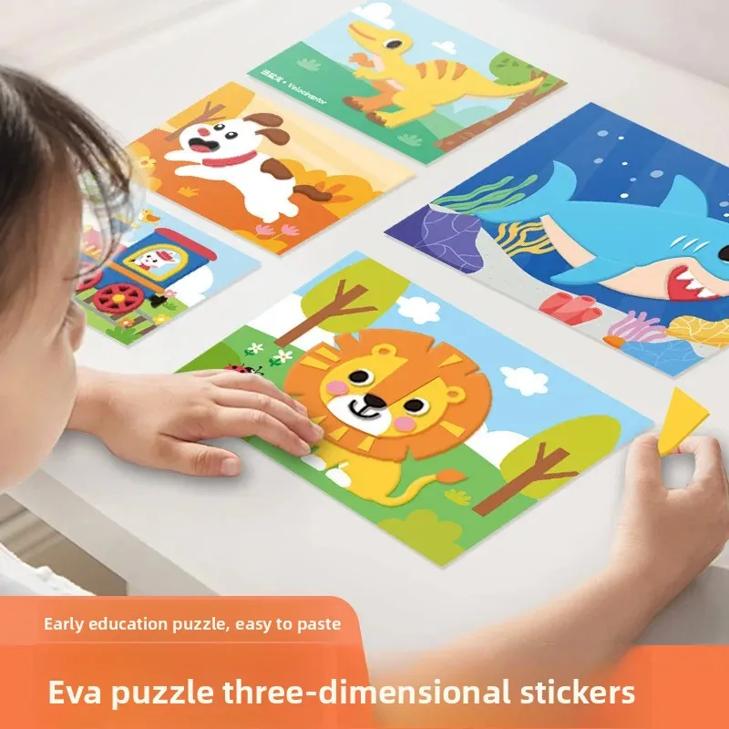 Cross-Border Children's Eva Stereo Collage Kindergarten Craft 3D Making Material Kit Educational Toys DIY Collage Stickers