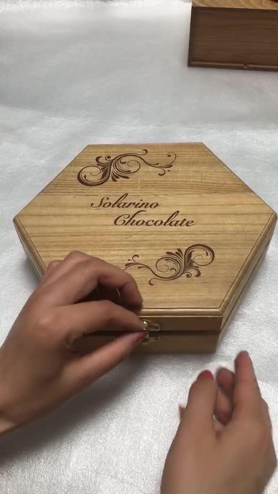 Stackable Wooden Hexagon Trays Custom Wood Tray For Trinket Jewelry