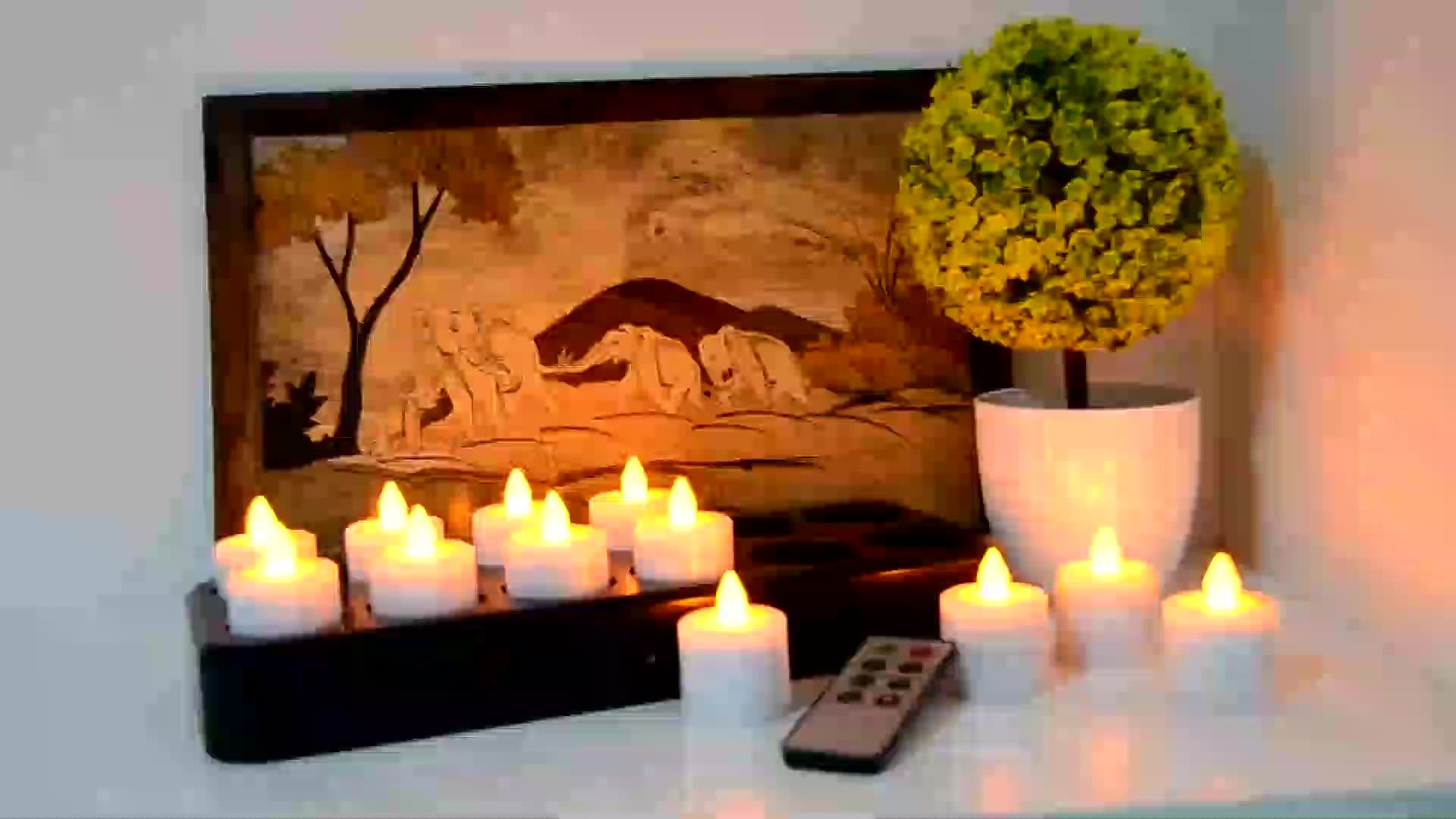 Long Lasting Battery Operated Electric Flameless Led Votive Tealight Candles With Bright Warm