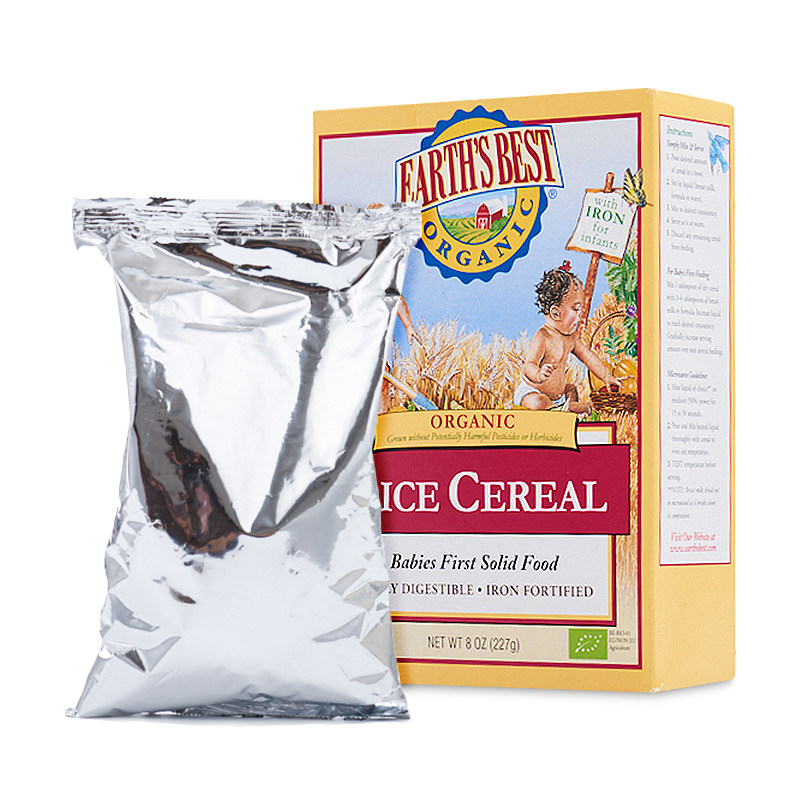 Earths Best Organic High Speed Rail Baby Rice Flour Earth Best 1 Section Baby Rice Paste 227g