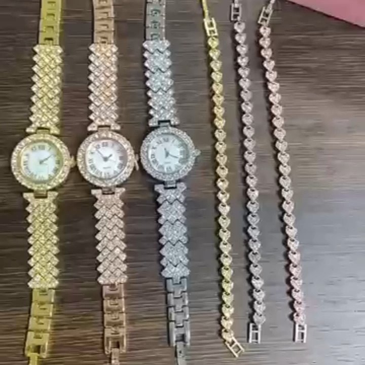 HOT Luxury Women Rose Gold Watch Elegant Quartz Diamond