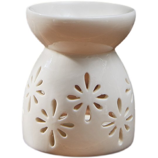 Pequeño horno de aromaterapia de cerámica, vela interior, lámpara de aromaterapia, horno de aromaterapia retro para el hogar, lámpara de aceite esencial antiseco para dormitorio