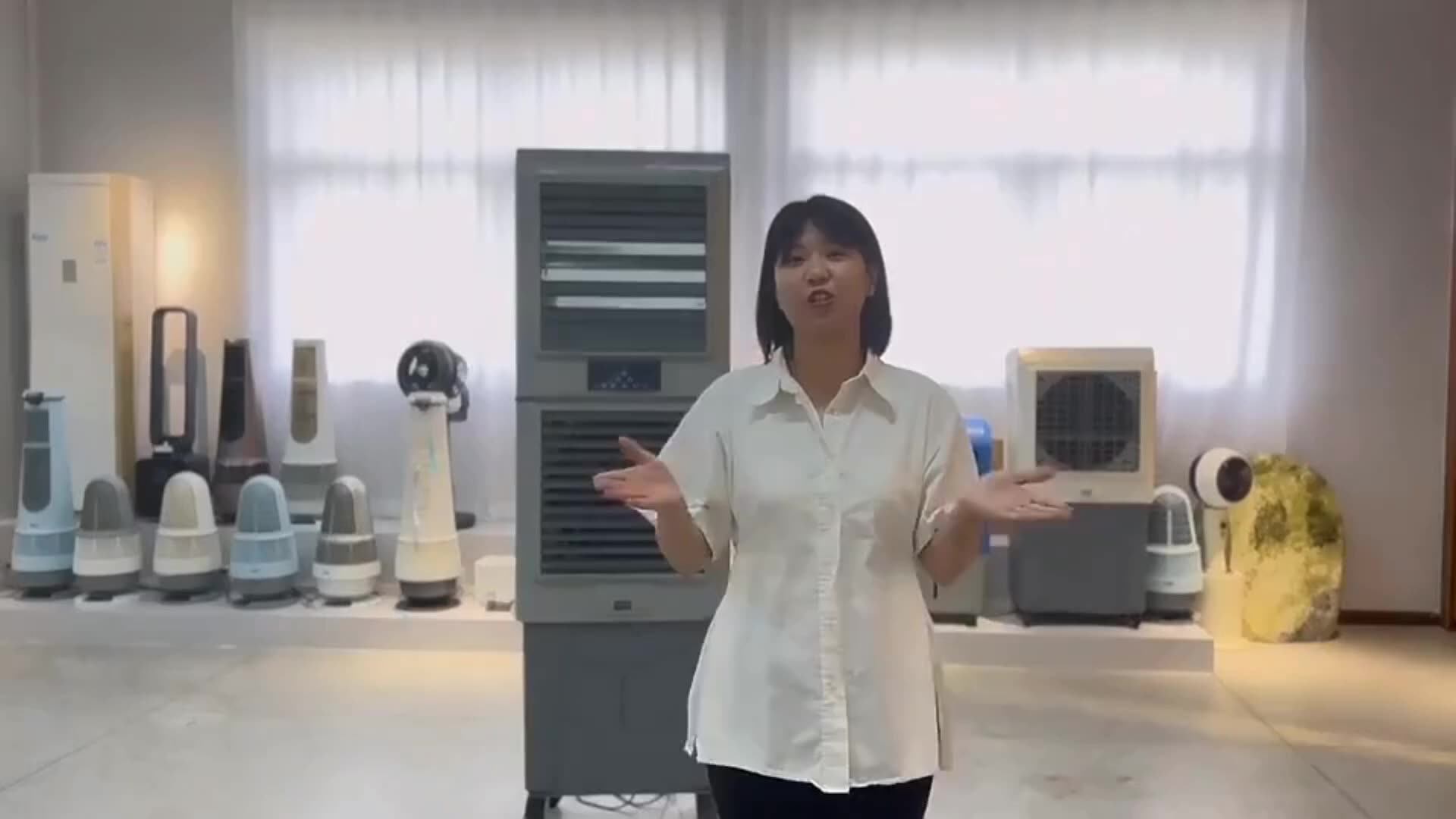 Double Fan Saudi Arabia Industrial Air Cooler Water Cooled Evaporative